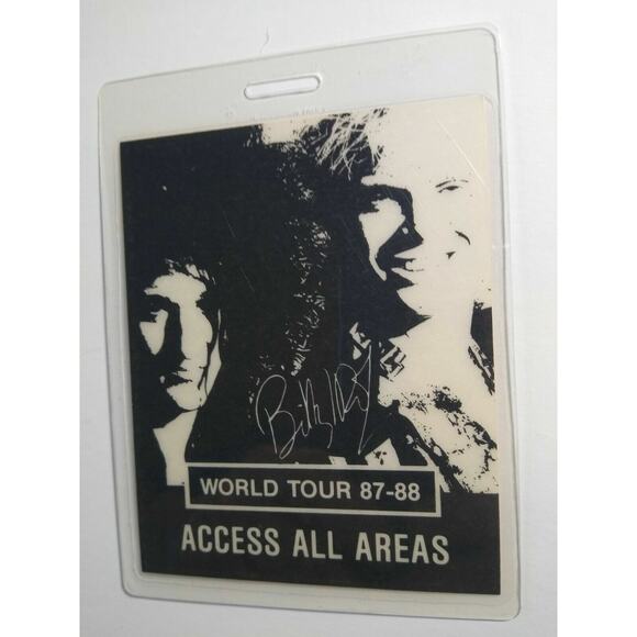 Billy Idol Backstage Pass Original 1987 1988 Concert Tour New Wave Rock 2 Sided - Picture 4 of 5